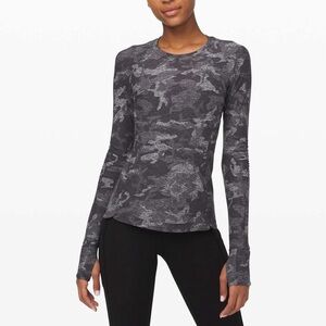 Lululemon Runderful Long Sleeve
Incognito Camo HTR Black